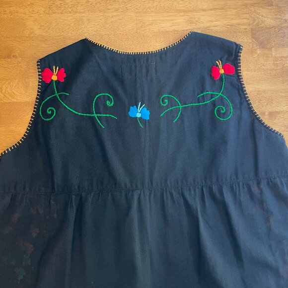 NWOT Size Large Siren La Sirena hand-embroidered Mexican style peasant top - Picture 7 of 10